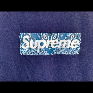Supreme Box logo size M navy Bandana